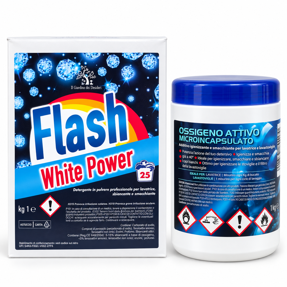 SET BUCATO FLASH WHITE POWER + OSSIGENO ATTIVO – 2 KG