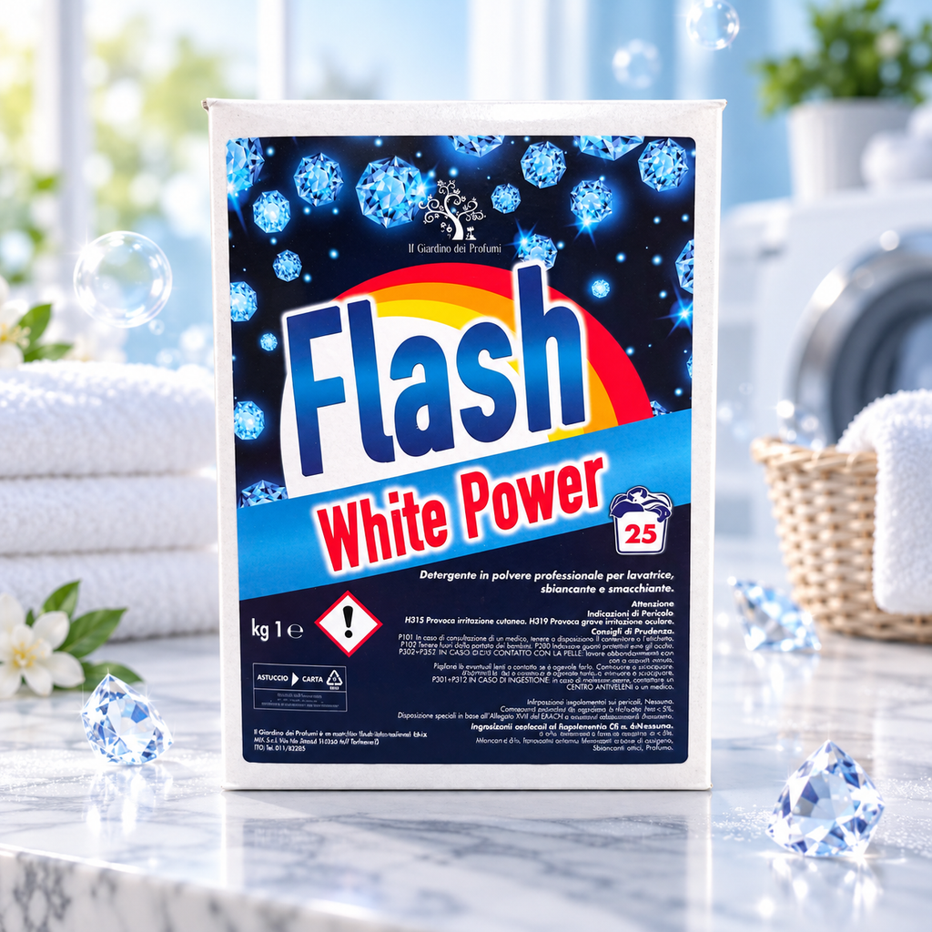 FLASH WHITE POWER 1 KG – DETERSIVO SBIANCANTE E SMACCHIANTE