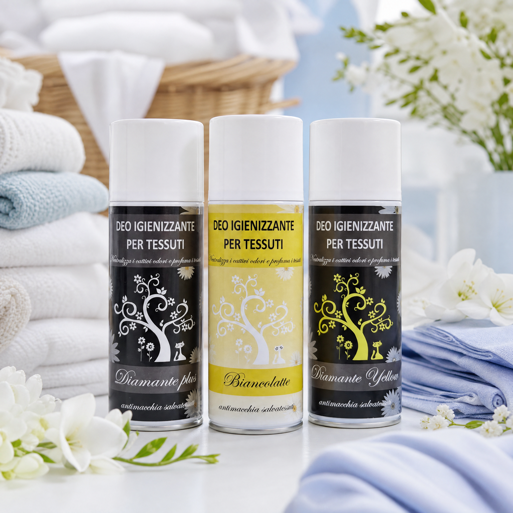TRIS DEO TESSUTI – DIAMANTE PLUS + BIANCOLATTE + DIAMANTE YELLOW
