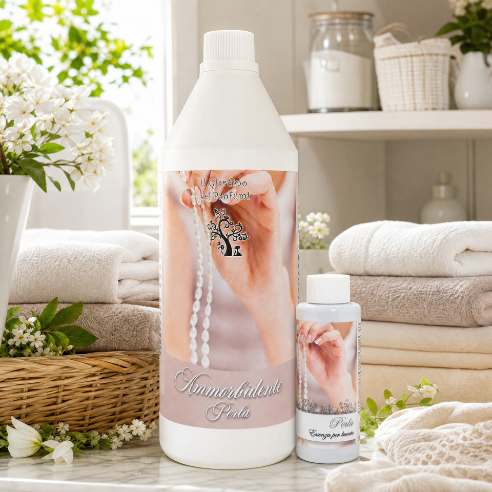 Set Perla – Ammorbidente Concentrato 1 L + Essenza Bucato 100 ml
