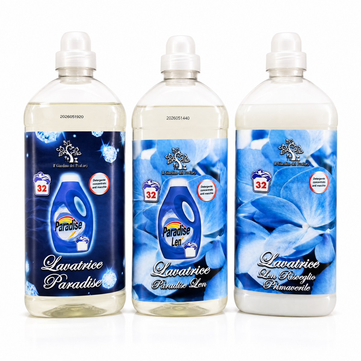 Tris Detersivi Lavatrice Profumati Onda Blu – 96 Lavaggi