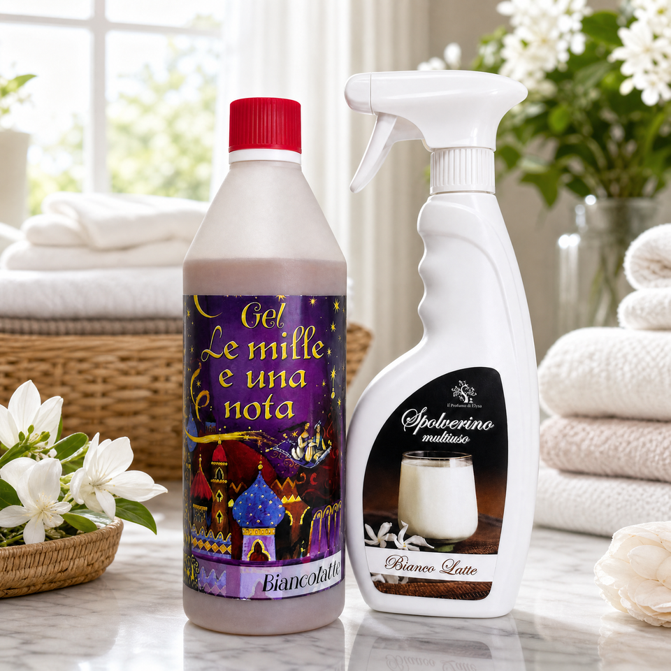 Set Gel Mille e Una Nota + Spolverino Multiuso – Bianco Latte