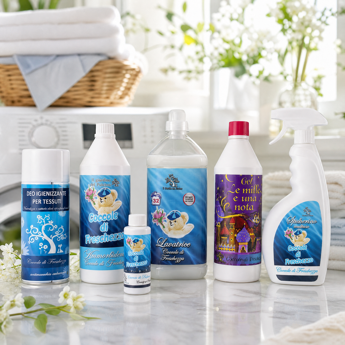 Kit Pulizia Casa e Bucato Coccole di Freschezza – 6 Prodotti