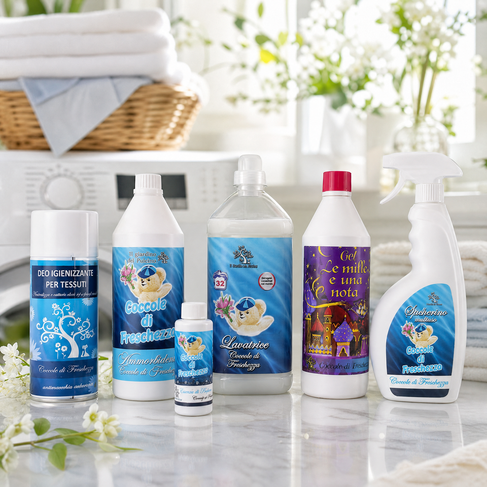 Kit Pulizia Casa e Bucato Coccole di Freschezza – 6 Prodotti