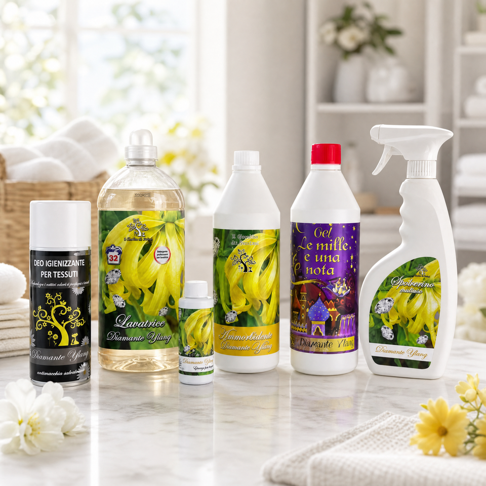 Kit Pulizia Casa e Bucato Diamante Ylang – 6 Prodotti