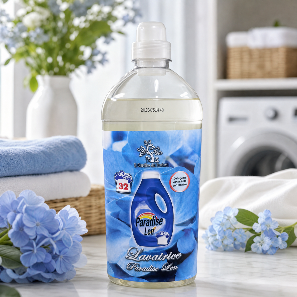 Detersivo Lavatrice Profumato Paradise Len – Concentrato 32 Lavaggi 1,5L