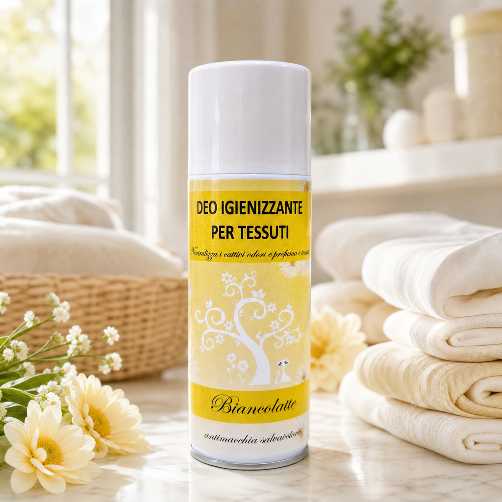 DEO IGIENIZZANTE PER TESSUTI - BIANCOLATTE