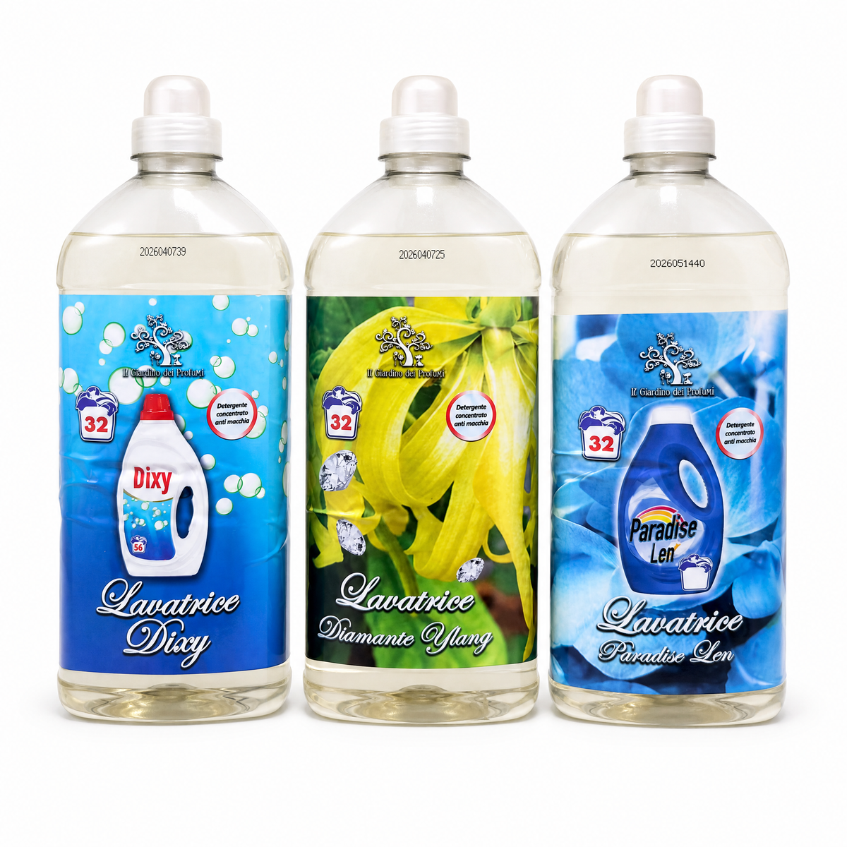 Tris Detersivi Lavatrice Profumati Diamante Blu – 96 Lavaggi