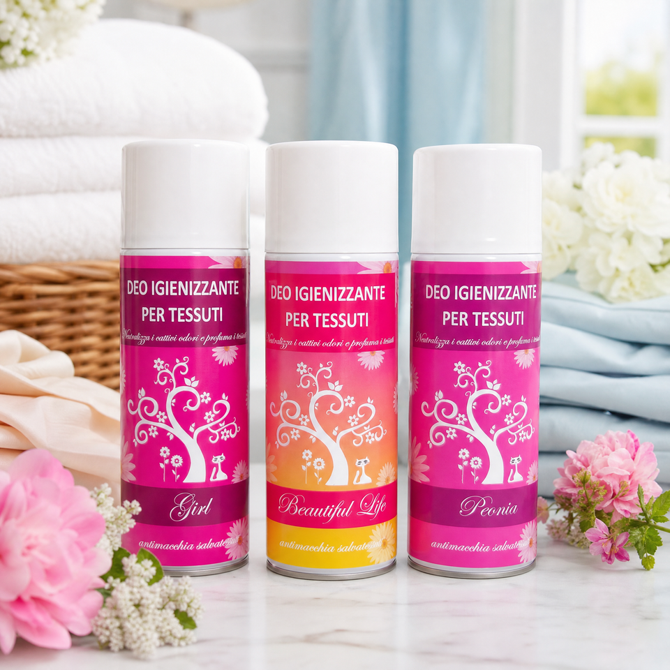 TRIS DEO TESSUTI – GIRL + BEAUTIFUL LIFE + PEONIA