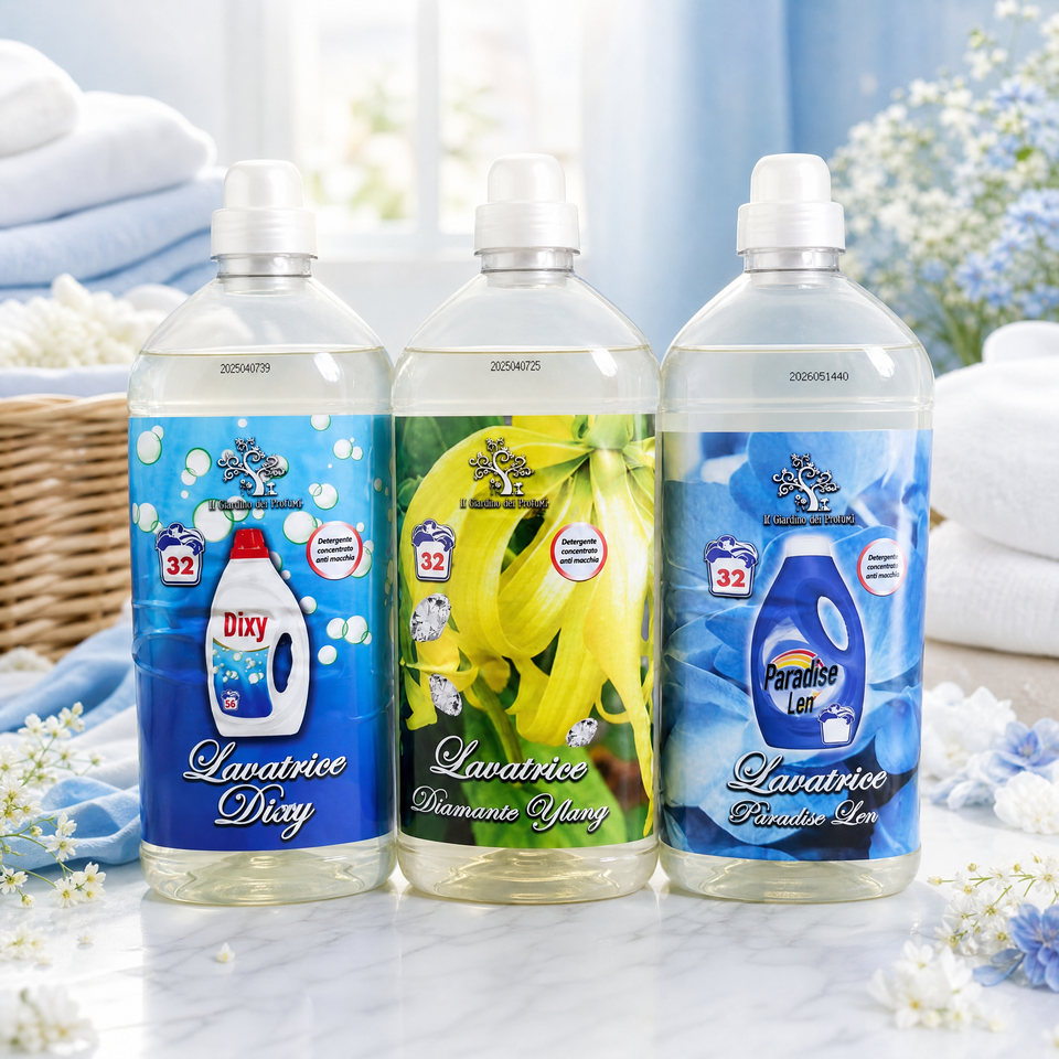 Tris Detersivi Lavatrice Profumati Diamante Blu – 96 Lavaggi