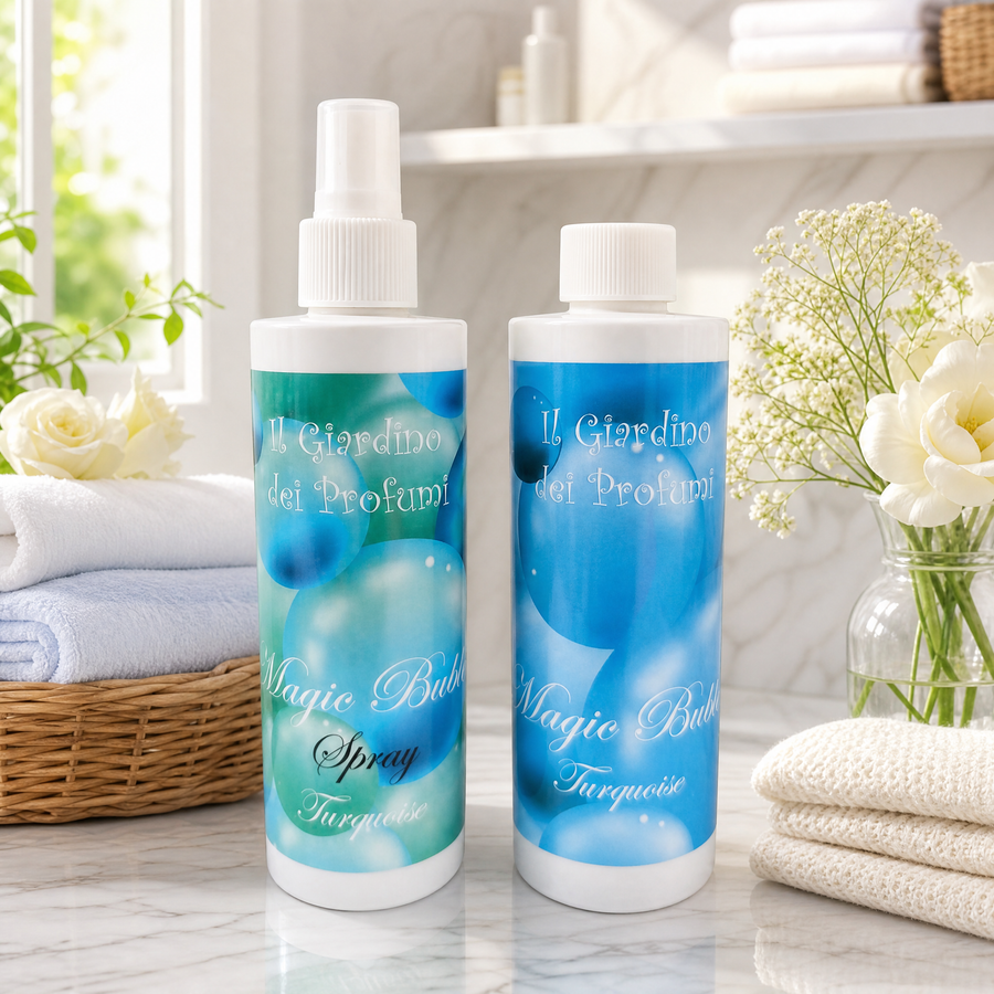 Set Profuma Bucato Magic Turquoise – Spray + Essenza