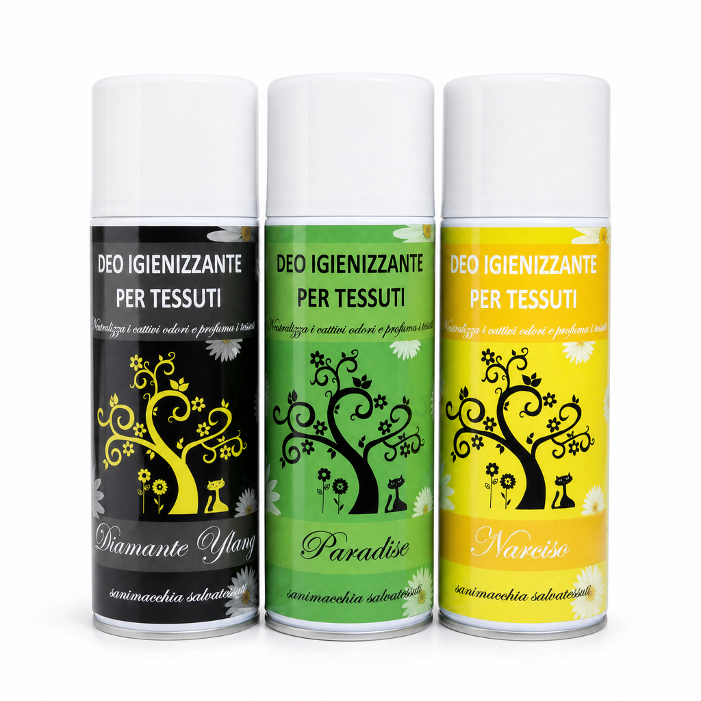 TRIS DEO TESSUTI – DIAMANTE YLANG + PARADISE + NARCISO