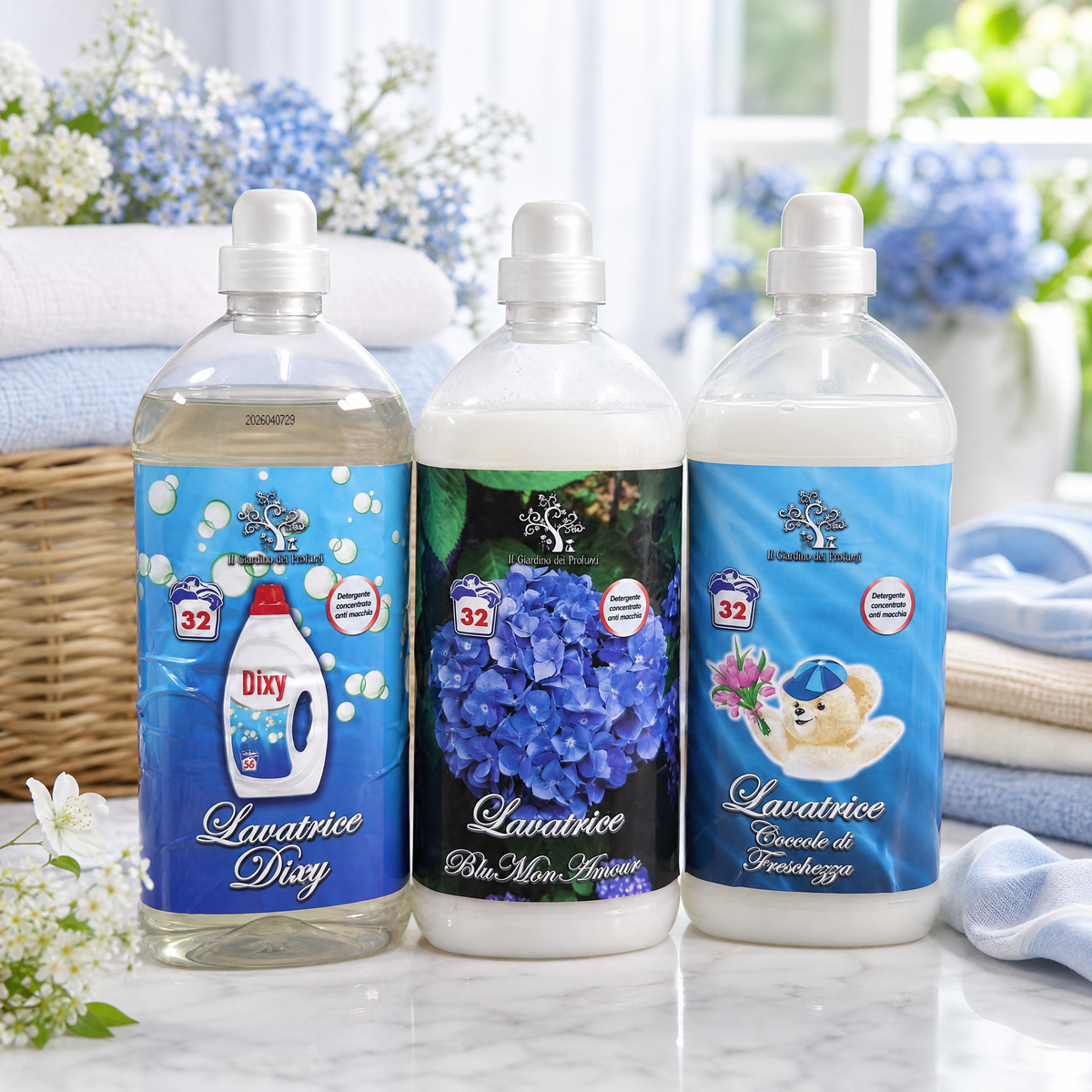 Tris Detersivi Lavatrice Profumati Blu Freschezza – 96 Lavaggi