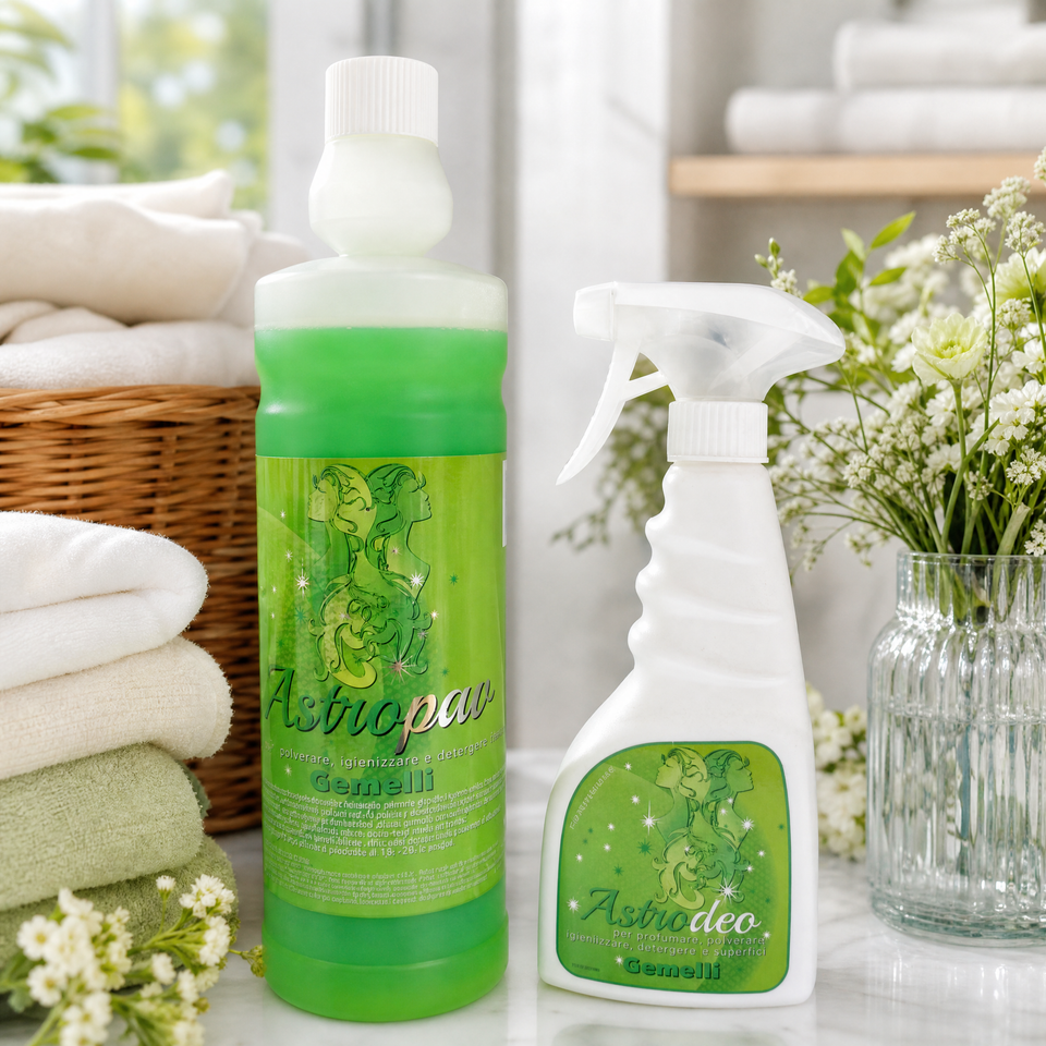 Kit Pulizia Profumata Casa Gemelli – Lavapavimenti + Astro Deo