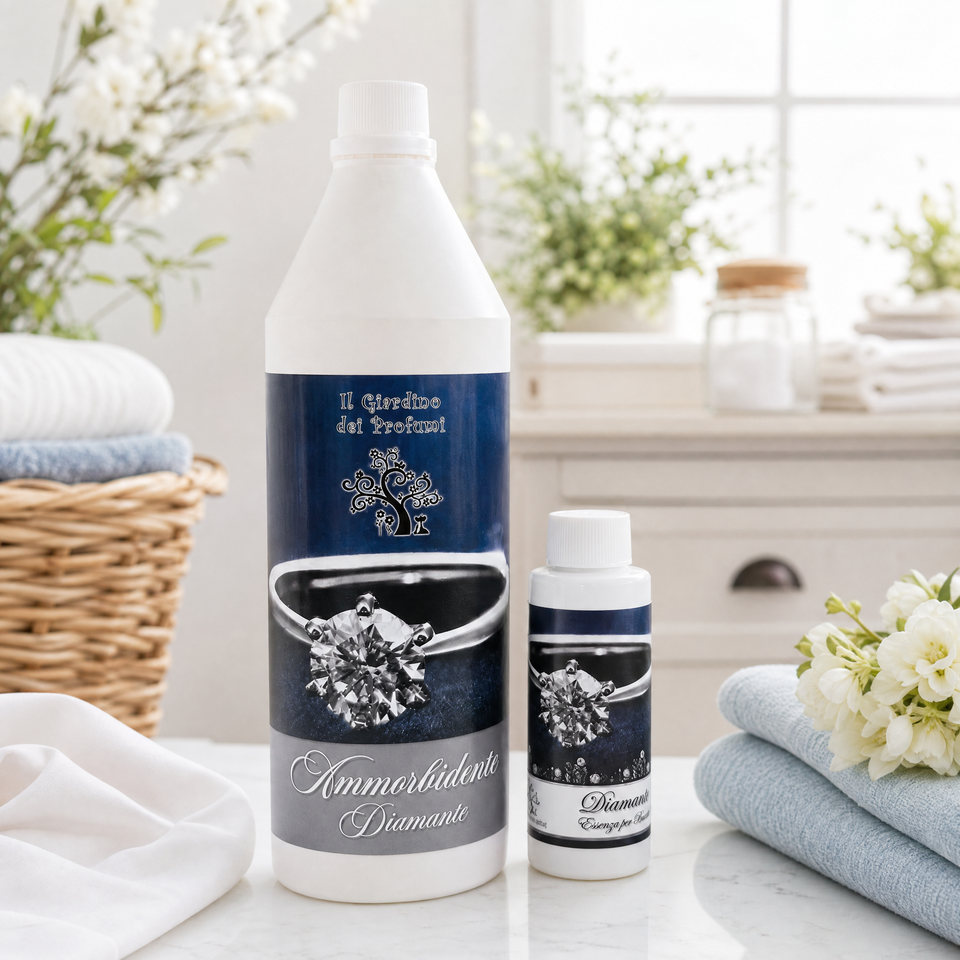 Set Diamante – Ammorbidente Concentrato 1 L + Essenza Bucato 100 ml