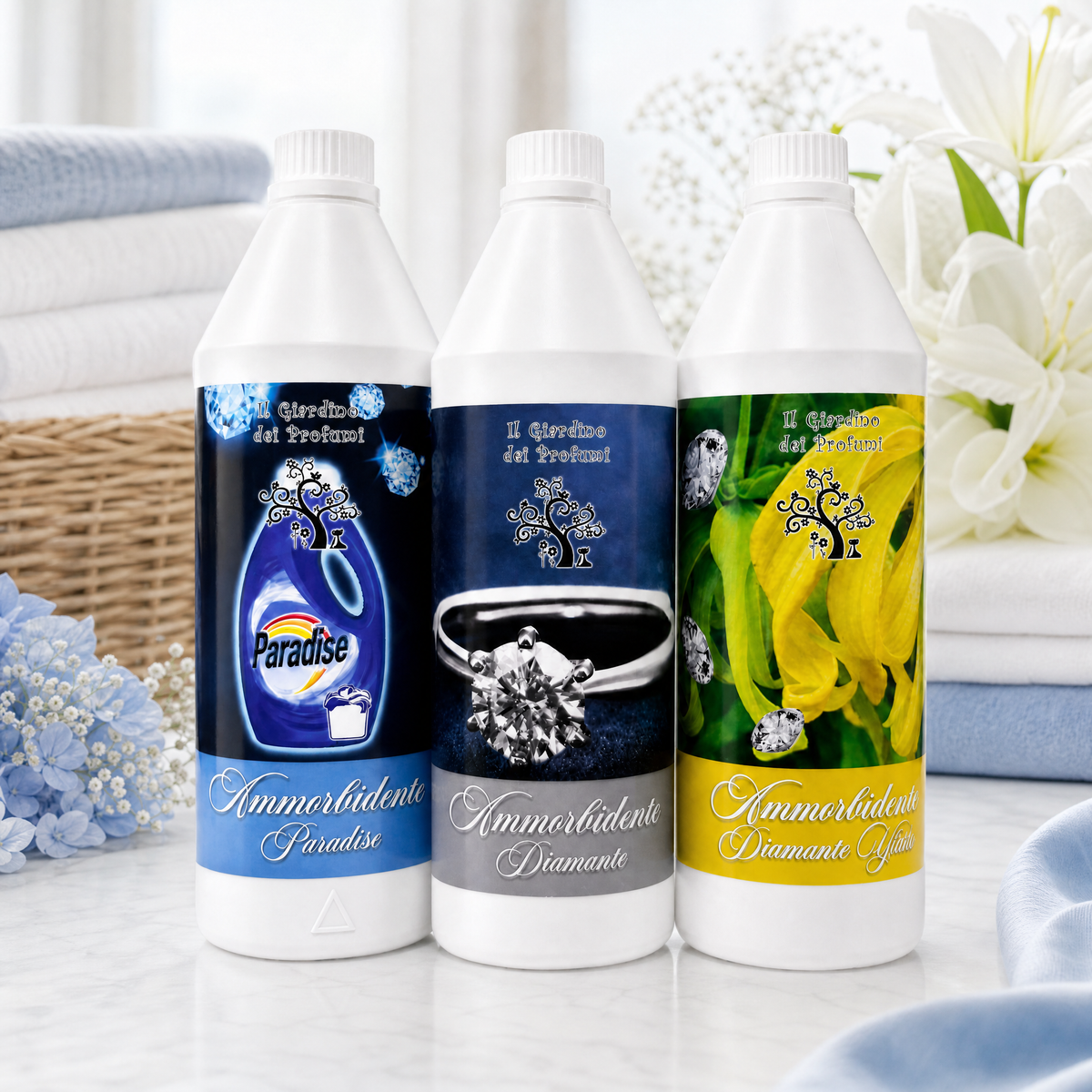 Tris Ammorbidenti Super Concentrati Luce Preziosa – 3 x 1L