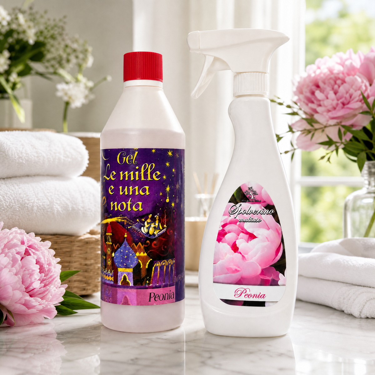 Set Gel Mille e Una Nota + Spolverino Multiuso – Peonia