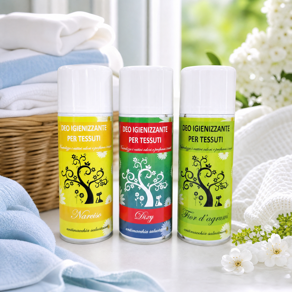TRIS DEO TESSUTI – NARCISO  + DIXY + FIOR D'AGRUME