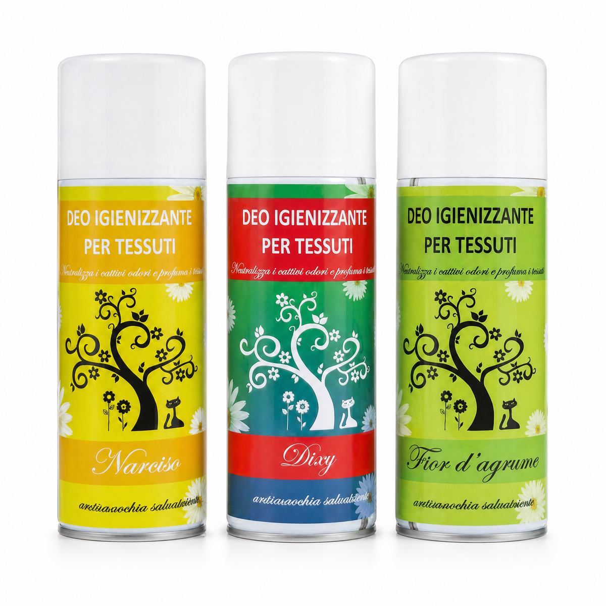TRIS DEO TESSUTI – NARCISO  + DIXY + FIOR D'AGRUME