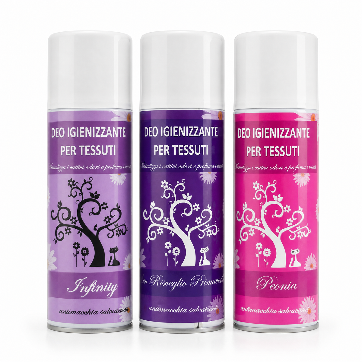 TRIS DEO TESSUTI – INFINITY  + IL RISVEGLIO PRIMAVERILE + PEONIA