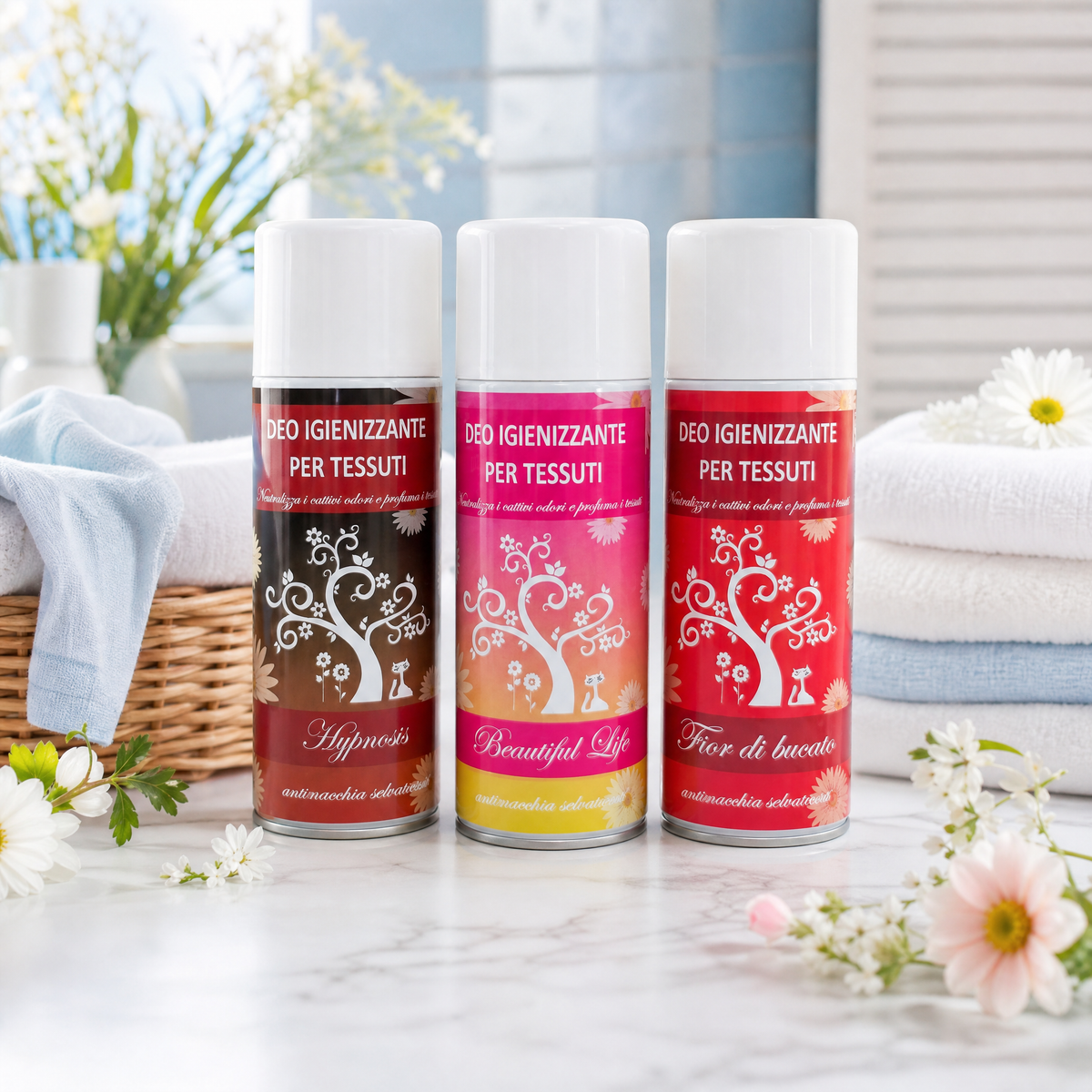 TRIS DEO TESSUTI – HYPNOSISS + BEAUTIFUL LIFE + FIOR DI BUCATO