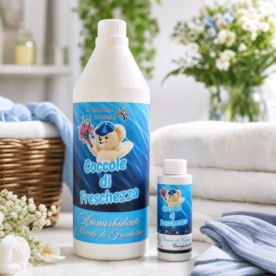 Set Coccole di Freschezza – Ammorbidente Concentrato 1 L + Essenza Bucato 100 ml
