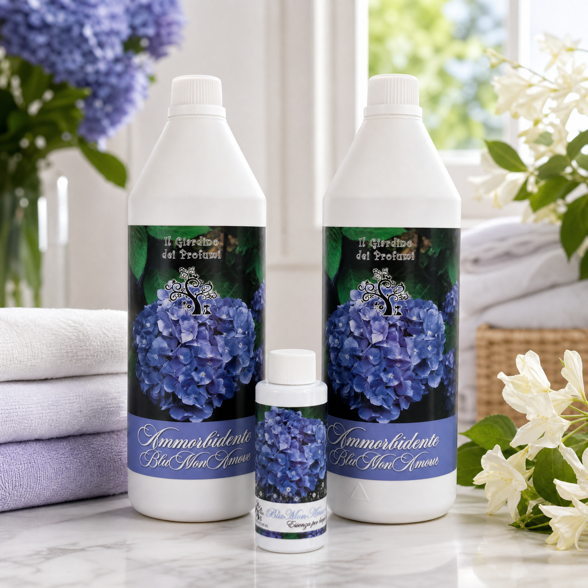 Set Bucato Plus Blu Mon Amour – 2 Ammorbidenti da 1 L + Essenza Bucato 100 ml