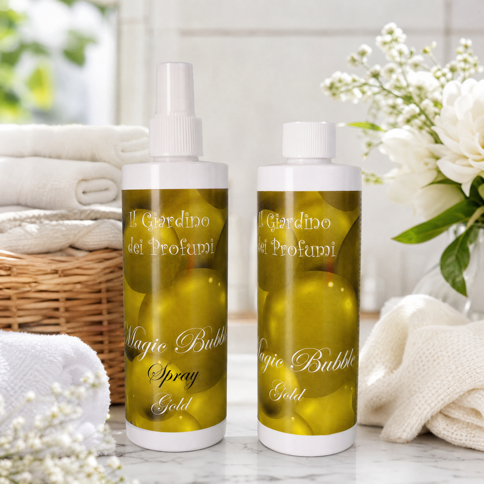 Set Profuma Bucato Magic Gold – Spray + Essenza
