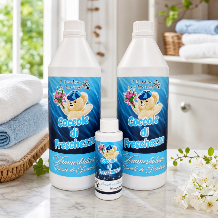 Set Bucato Plus Coccole di Freschezza – 2 Ammorbidenti da 1 L + Essenza Bucato 100 ml