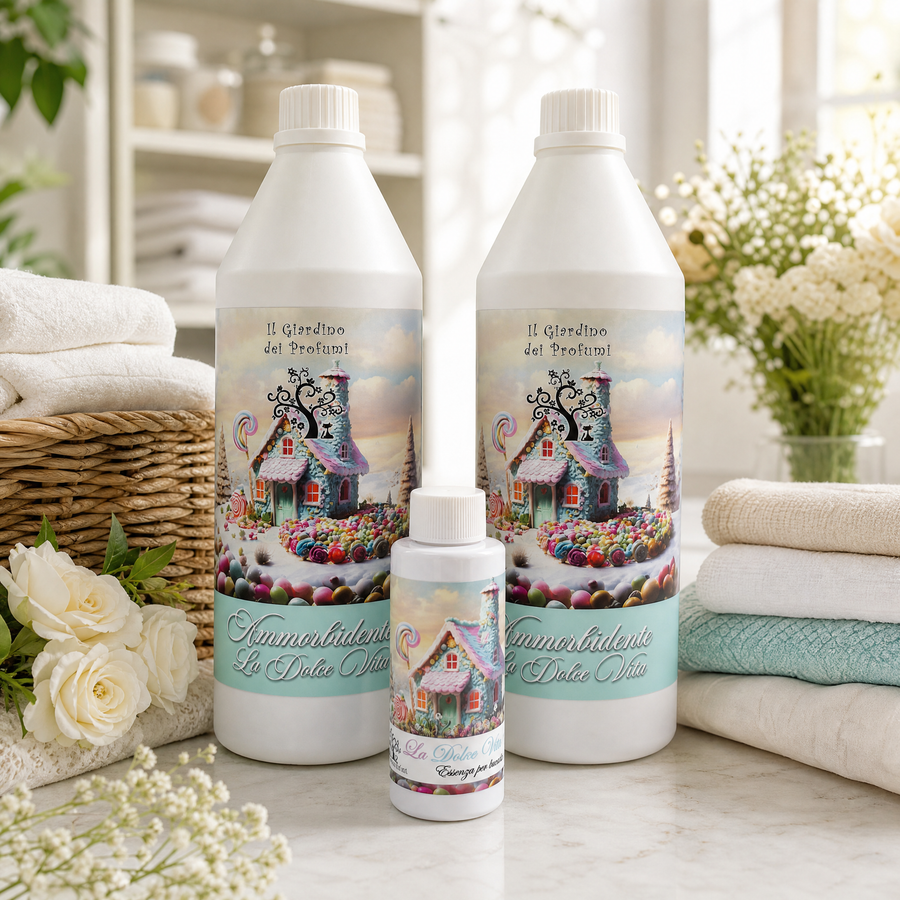 Set Bucato Plus La Dolce Vita – 2 Ammorbidenti da 1 L + Essenza Bucato 100 ml