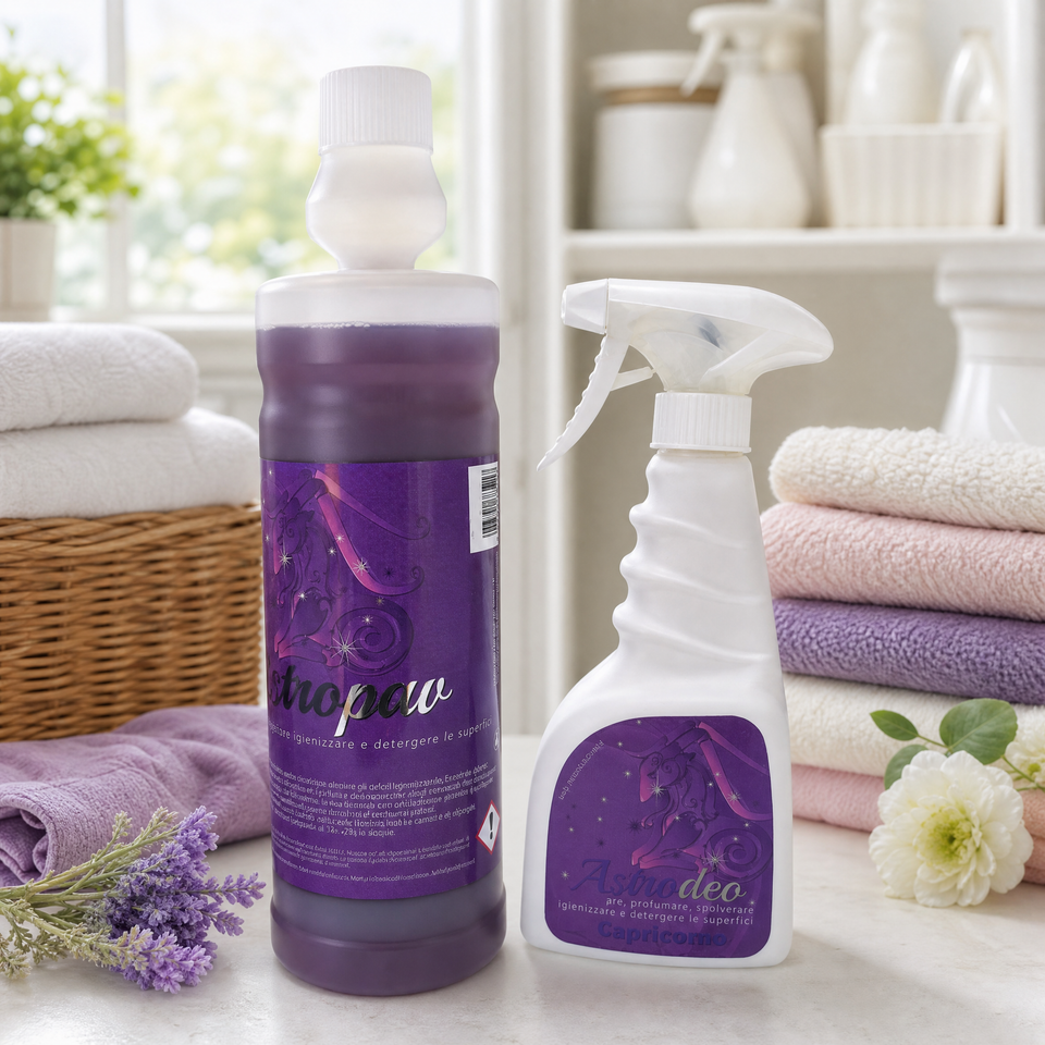 Kit Pulizia Profumata Casa Capricorno – Lavapavimenti + Astro Deo