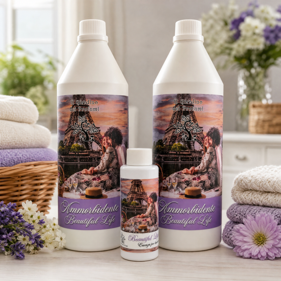Set Bucato Plus Beautiful Life – 2 Ammorbidenti da 1 L + Essenza Bucato 100 ml