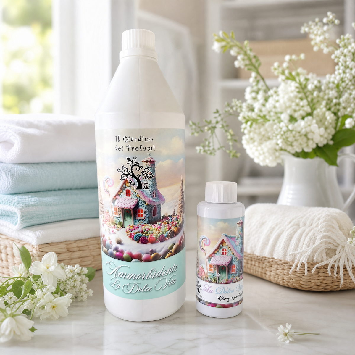 Set La Dolce Vita – Ammorbidente Concentrato 1 L + Essenza Bucato 100 ml