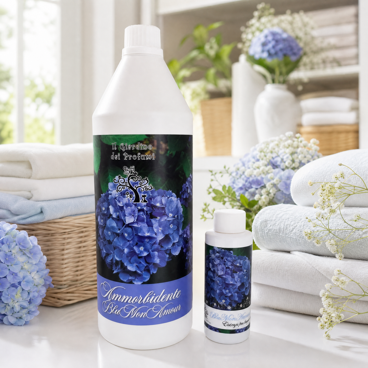 Set Blu Mon Amour – Ammorbidente Concentrato 1 L + Essenza Bucato 100 ml