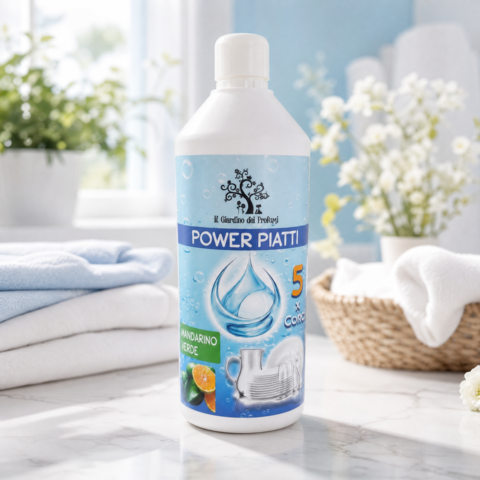 Power Piatti 750 ml – Detergente Piatti Super Concentrato Mandarino Verde