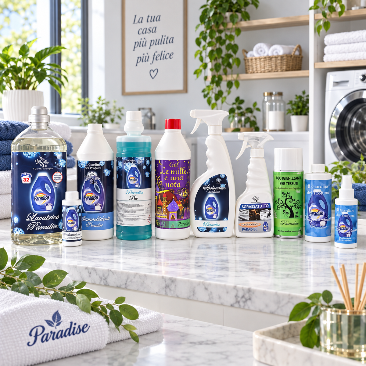 Box Paradise Casa Completa – 10 Prodotti per Bucato, Pulizia e Profumo